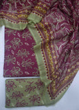 DP-0671- 3 Piece Cotton Printed UnStitched Suit