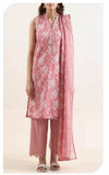 SAYA Orchid Dusk U01-25156-03AR pink floral unstitched 3 piece lawn suit