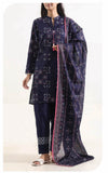 SAYA Orchid Dusk U01-26005-P01B navy printed unstitched 3 piece lawn suit