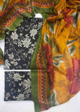 DP-0438- 3 Piece Cotton Printed UnStitched Suit