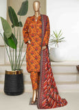 NSM-0215-PR R10-11- 3 Piece Printed Cotton Stitched Suit