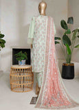 NSMED-005- 3 Piece Cotton Embroidered Stitched Suit
