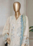 NSMED-0143- 3 Piece Cotton Embroidered Stitched Suit