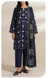 SAYA Orchid Dusk U01-26219-P02B indigo printed unstitched 3 piece lawn suit